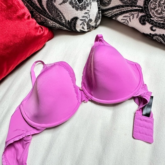 BRA NATORI 36DDD Violet Underwire 7313219 Opaque Full Coverage 3440 LZ - Picture 3 of 11